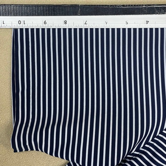 Straight Down‎ Golf Polo Shirt Mens M Blue Striped Embroidered Logo On Chest - Picture 7 of 12